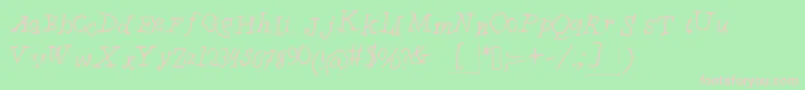 ChyldrenMedium Font – Pink Fonts on Green Background