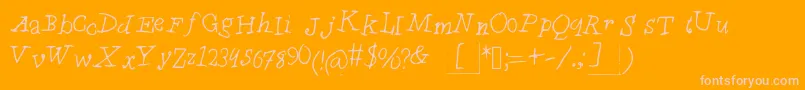 ChyldrenMedium Font – Pink Fonts on Orange Background