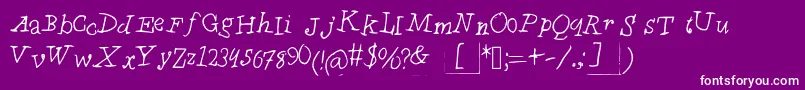 ChyldrenMedium Font – White Fonts on Purple Background