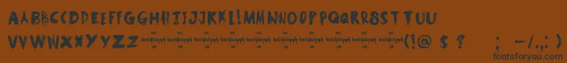 DkSamhain Font – Black Fonts on Brown Background