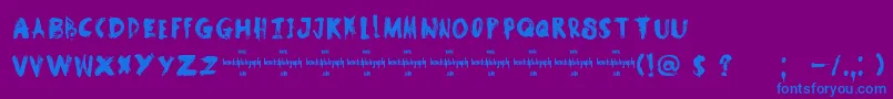 DkSamhain Font – Blue Fonts on Purple Background