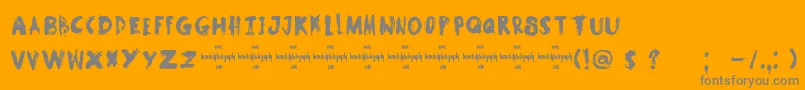 DkSamhain Font – Gray Fonts on Orange Background