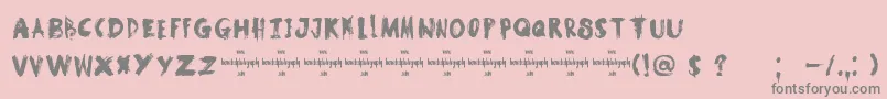 DkSamhain Font – Gray Fonts on Pink Background