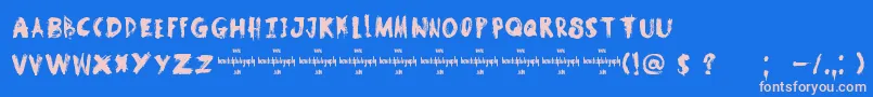 Шрифт DkSamhain – розовые шрифты на синем фоне