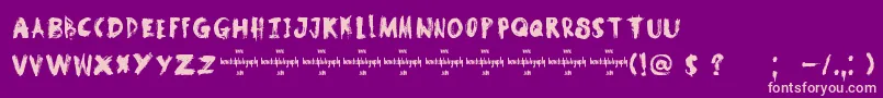 DkSamhain Font – Pink Fonts on Purple Background