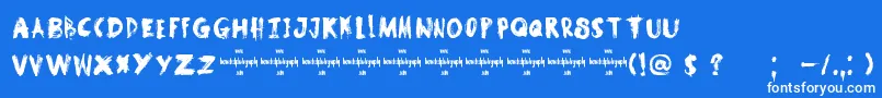 DkSamhain Font – White Fonts on Blue Background