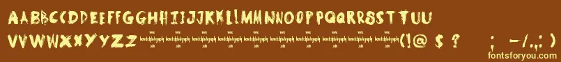 DkSamhain Font – Yellow Fonts on Brown Background