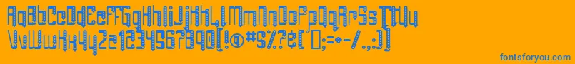 AngiePierced Font – Blue Fonts on Orange Background