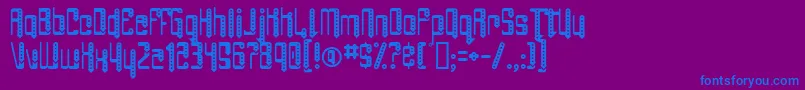 AngiePierced Font – Blue Fonts on Purple Background