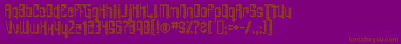 Fonte AngiePierced – fontes marrons em um fundo roxo