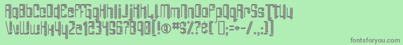 AngiePierced Font – Gray Fonts on Green Background