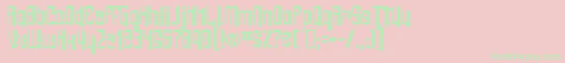 AngiePierced Font – Green Fonts on Pink Background