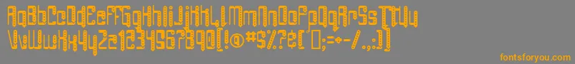AngiePierced Font – Orange Fonts on Gray Background