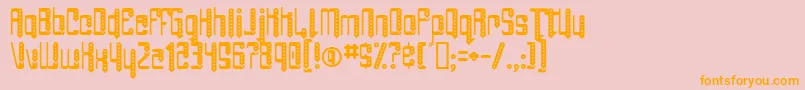 AngiePierced Font – Orange Fonts on Pink Background