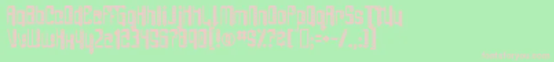 Police AngiePierced – polices roses sur fond vert