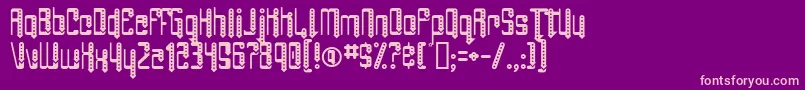 Police AngiePierced – polices roses sur fond violet