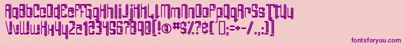 フォントAngiePierced – ピンクの背景に紫のフォント