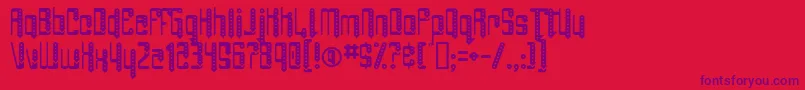 AngiePierced Font – Purple Fonts on Red Background