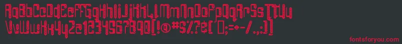 AngiePierced Font – Red Fonts on Black Background