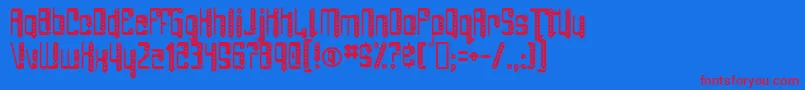 AngiePierced Font – Red Fonts on Blue Background