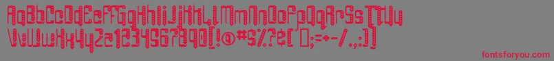 AngiePierced Font – Red Fonts on Gray Background