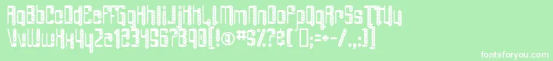 AngiePierced Font – White Fonts on Green Background