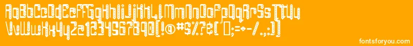 Шрифт AngiePierced – белые шрифты на оранжевом фоне