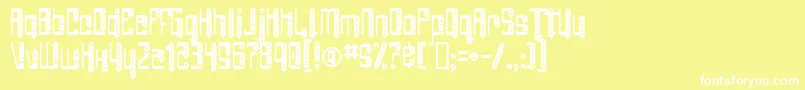 AngiePierced Font – White Fonts on Yellow Background