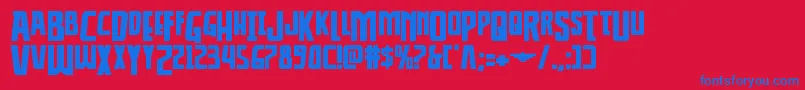 Thunderhawkdropexpand Font – Blue Fonts on Red Background