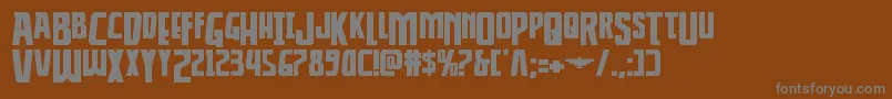 フォントThunderhawkdropexpand – 茶色の背景に灰色の文字