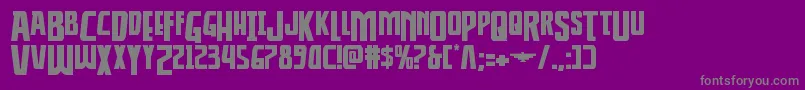 フォントThunderhawkdropexpand – 紫の背景に灰色の文字