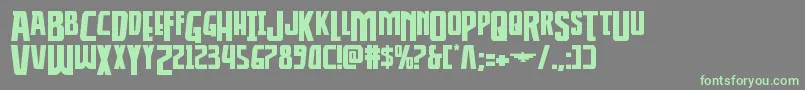 Thunderhawkdropexpand Font – Green Fonts on Gray Background