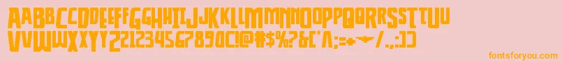 Thunderhawkdropexpand Font – Orange Fonts on Pink Background