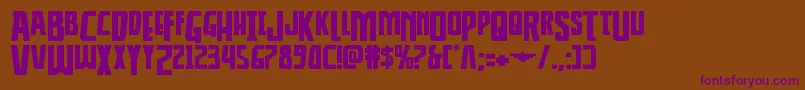 Thunderhawkdropexpand Font – Purple Fonts on Brown Background