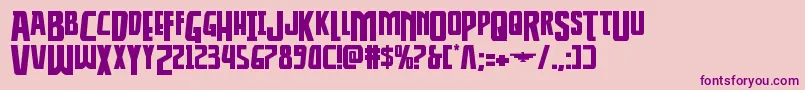 Thunderhawkdropexpand Font – Purple Fonts on Pink Background