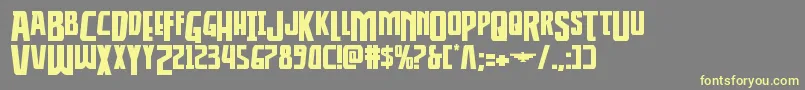 Thunderhawkdropexpand Font – Yellow Fonts on Gray Background