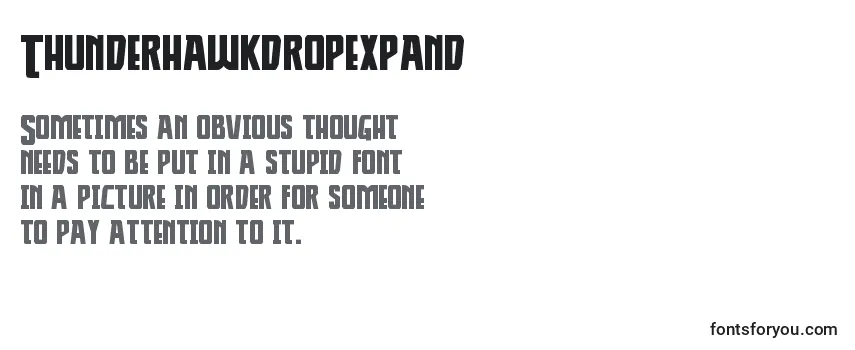 Thunderhawkdropexpand Font