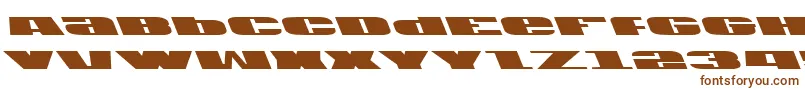 Usav2lft-Schriftart – Braune Schriften auf weißem Hintergrund