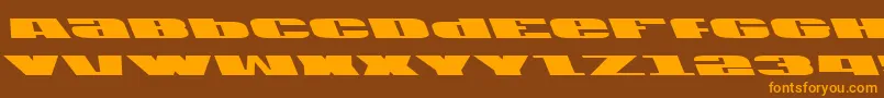 Usav2lft Font – Orange Fonts on Brown Background