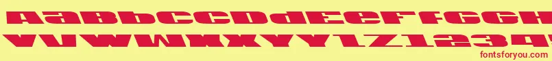 Usav2lft Font – Red Fonts on Yellow Background