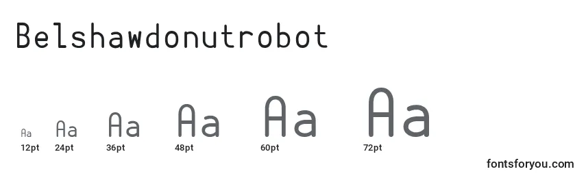 Größen der Schriftart Belshawdonutrobot