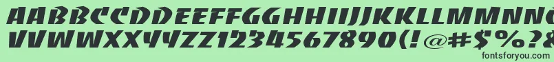 BaccaratwideRegular Font – Black Fonts on Green Background