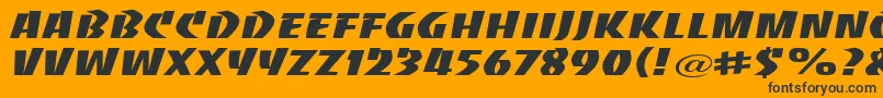 BaccaratwideRegular Font – Black Fonts on Orange Background