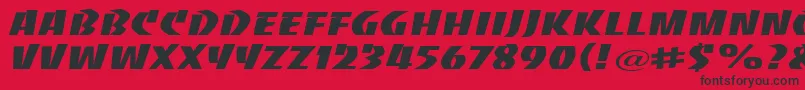 BaccaratwideRegular Font – Black Fonts on Red Background