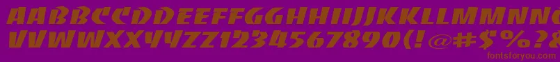 BaccaratwideRegular Font – Brown Fonts on Purple Background