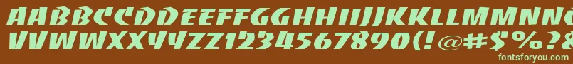 BaccaratwideRegular Font – Green Fonts on Brown Background