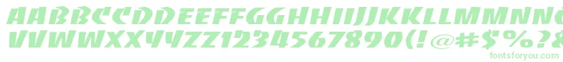 BaccaratwideRegular Font – Green Fonts on White Background