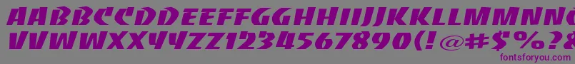 BaccaratwideRegular Font – Purple Fonts on Gray Background