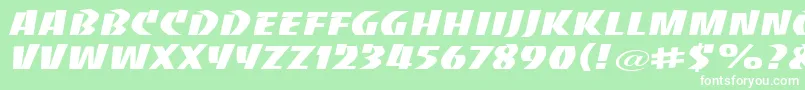 BaccaratwideRegular Font – White Fonts on Green Background