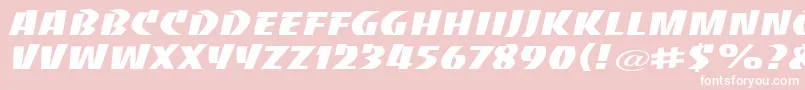 BaccaratwideRegular Font – White Fonts on Pink Background